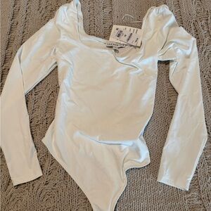 White Long Sleeve Bodysuit